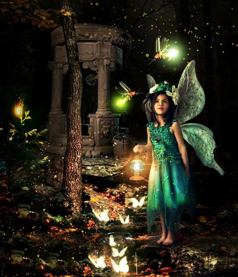 Fairy in a magical garden